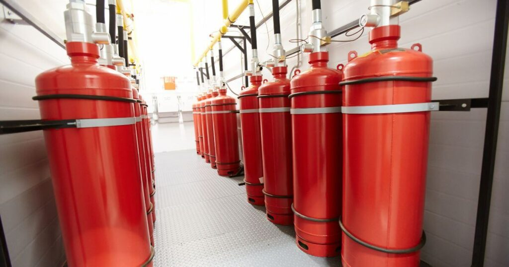 A photo of fire suppression systems